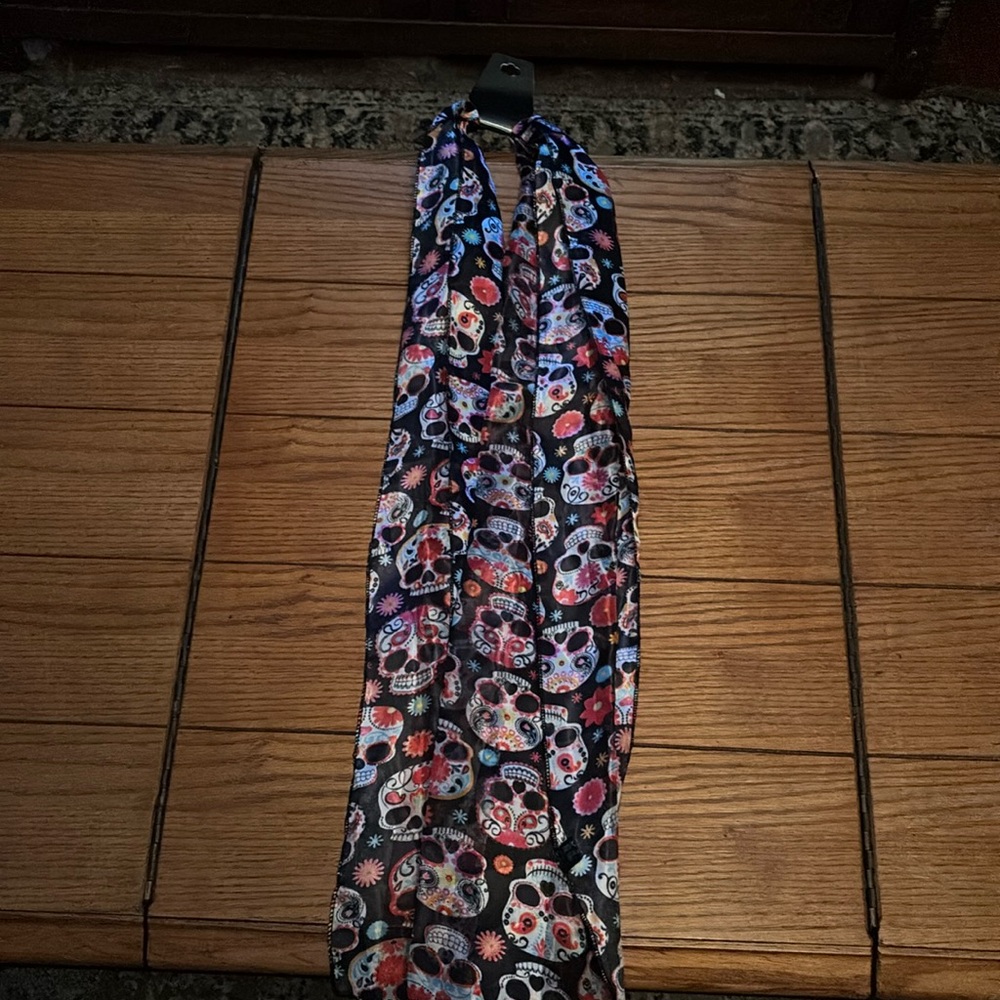 Brand new sugar skull scarf